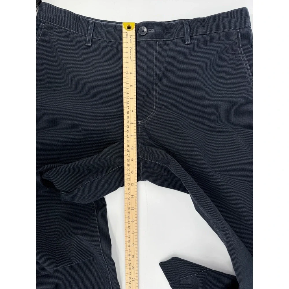 Banana Republic Chino Pants,Men's Straight Fit Navy Cotton Blend PinStripe 33x32